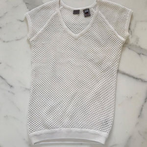 Saks Fifth Avenue 5/48 Mesh Knit Top